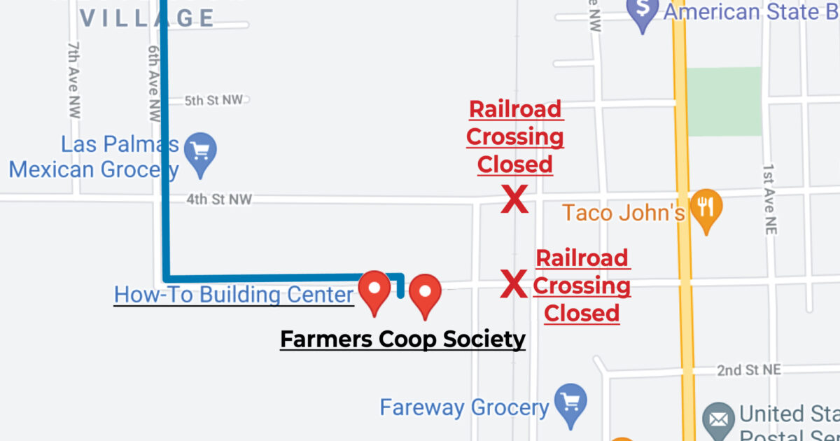 Railroad Crossing Closures at 3rd and… Farmers Cooperative Society